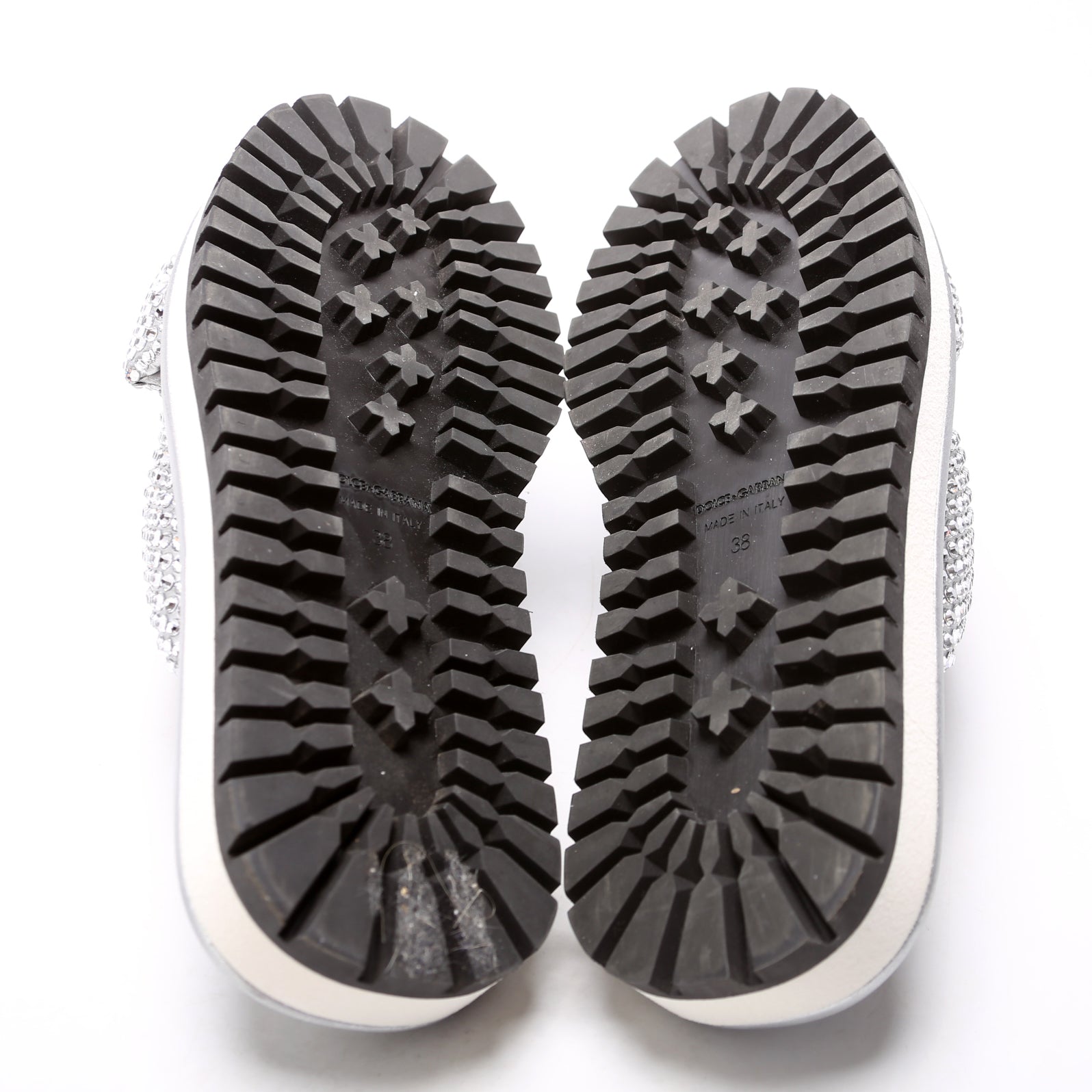 Rhinestone Crossover Slides Size 38