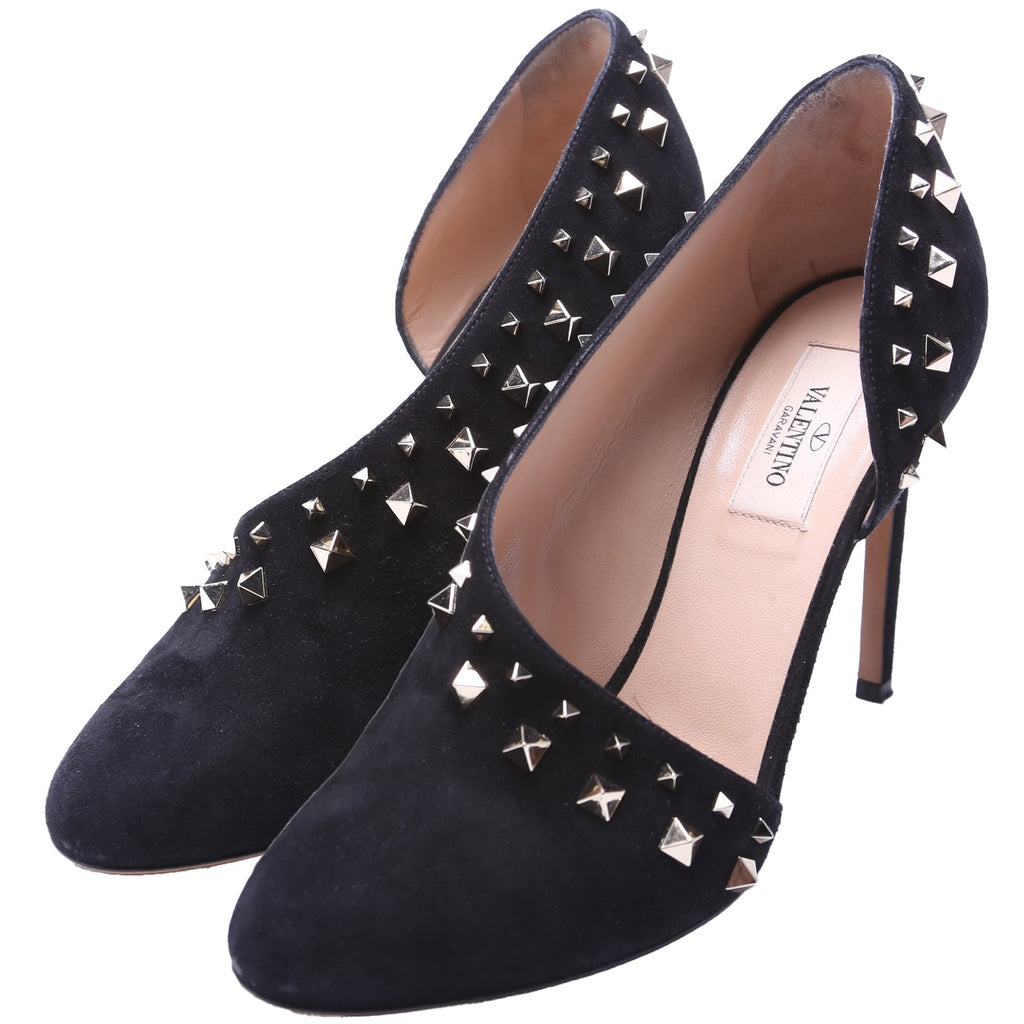 D'Orsay Rockstud Suede Pumps Size 38.5