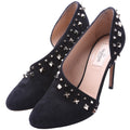 D'Orsay Rockstud Suede Pumps Size 38.5