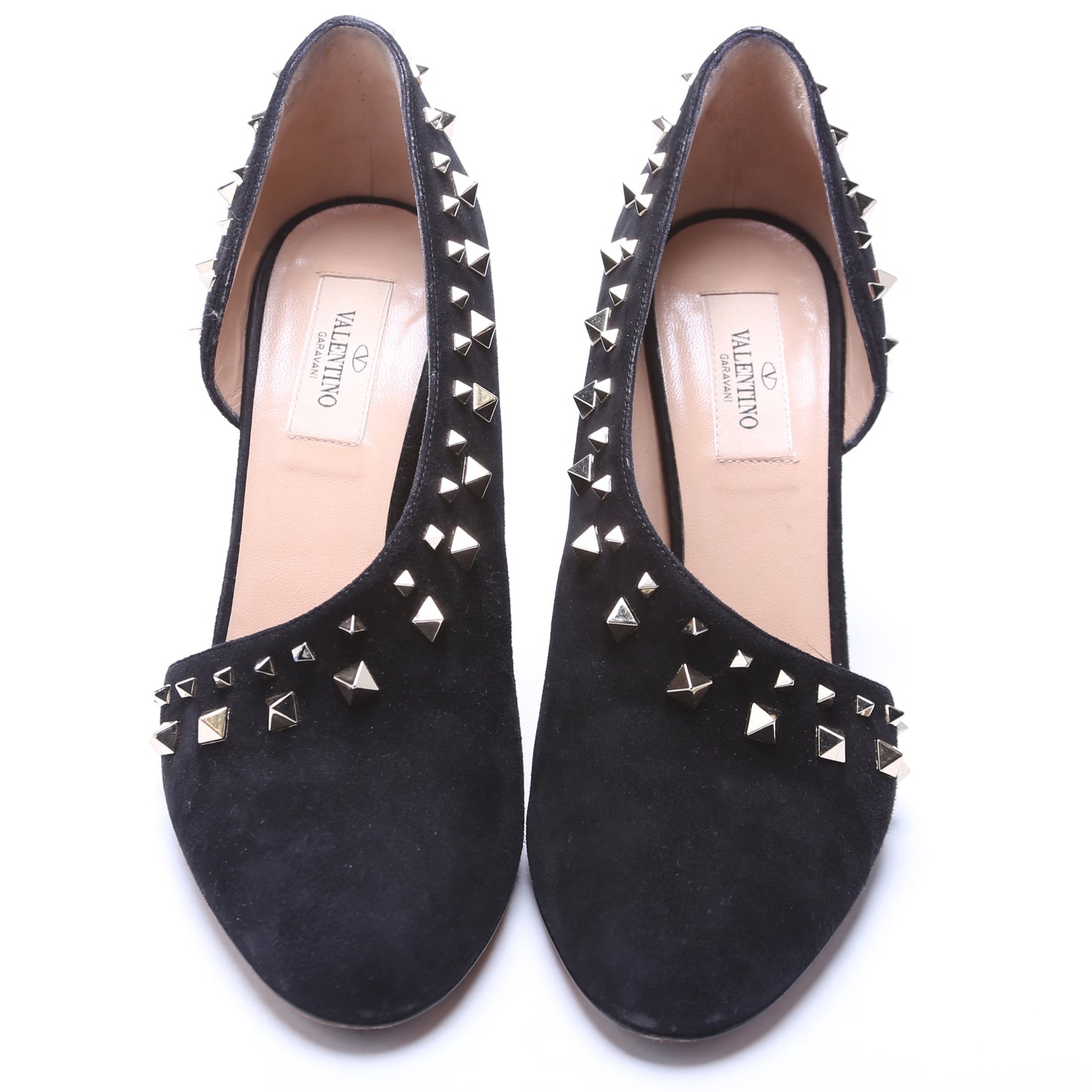 D'Orsay Rockstud Suede Pumps Size 38.5