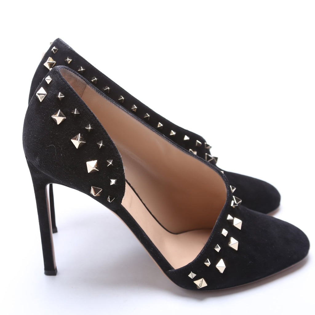 D'Orsay Rockstud Suede Pumps Size 38.5