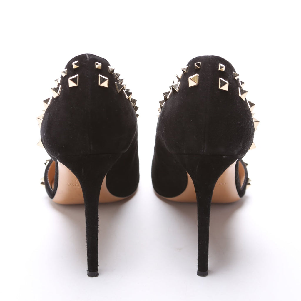 D'Orsay Rockstud Suede Pumps Size 38.5