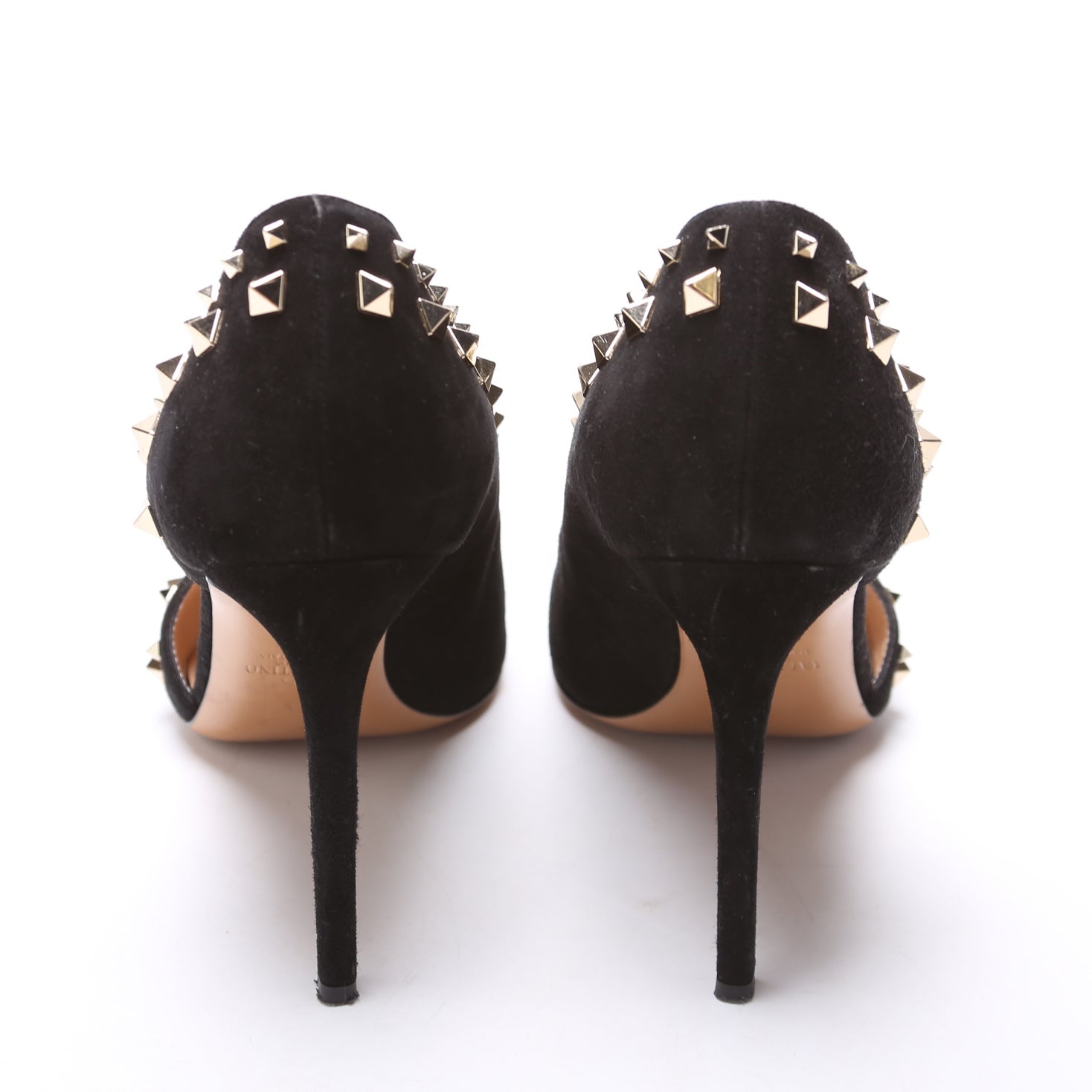 D'Orsay Rockstud Suede Pumps Size 38.5