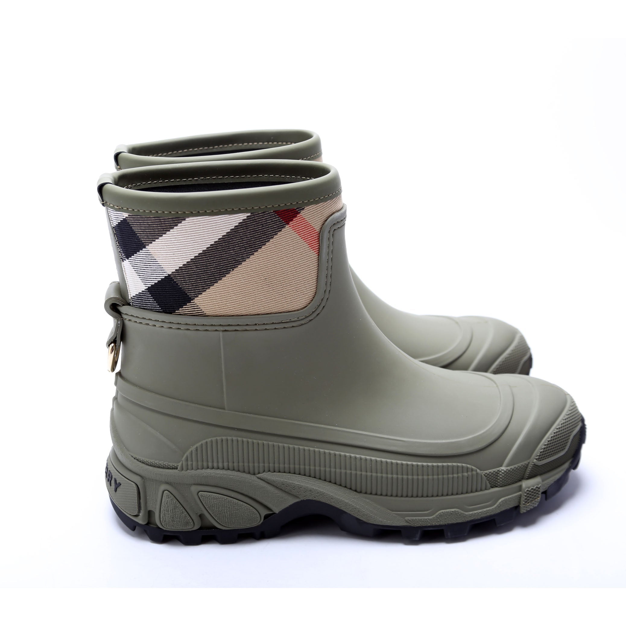 Ryan Check Rubber Rain Boots Size 38