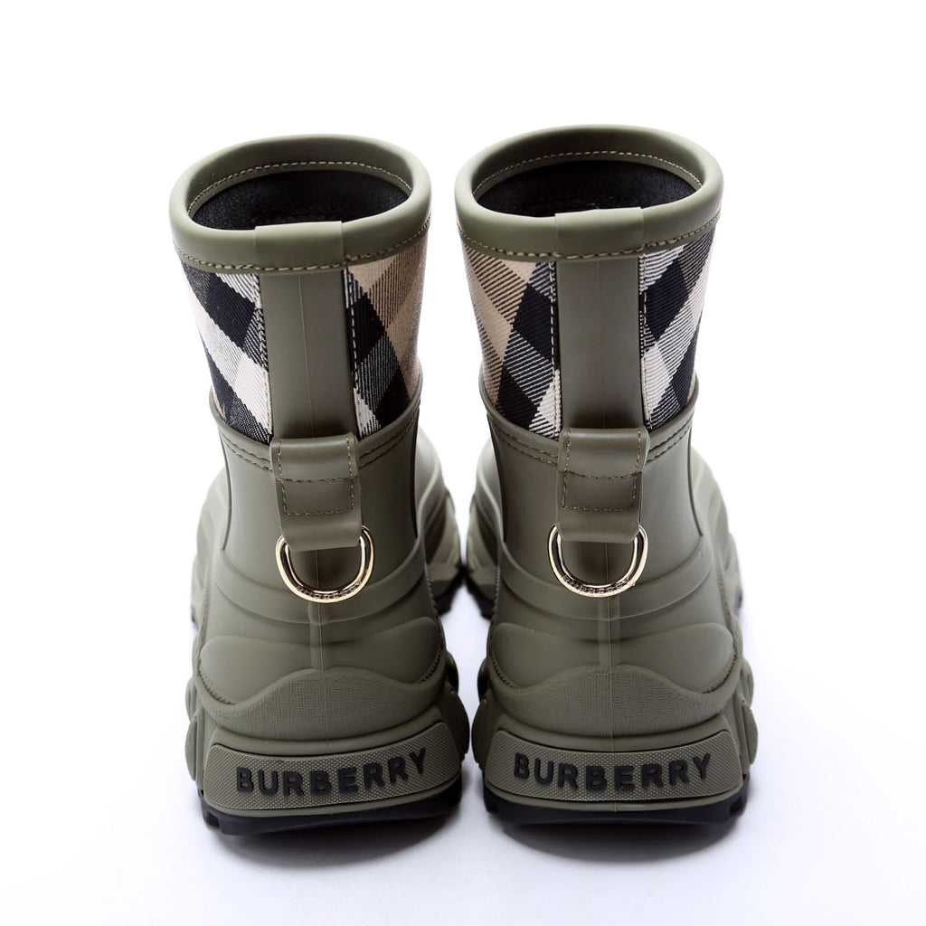 Ryan Check Rubber Rain Boots Size 38