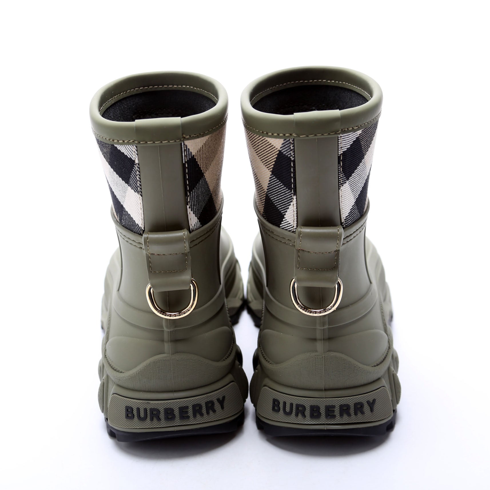 Ryan Check Rubber Rain Boots Size 38