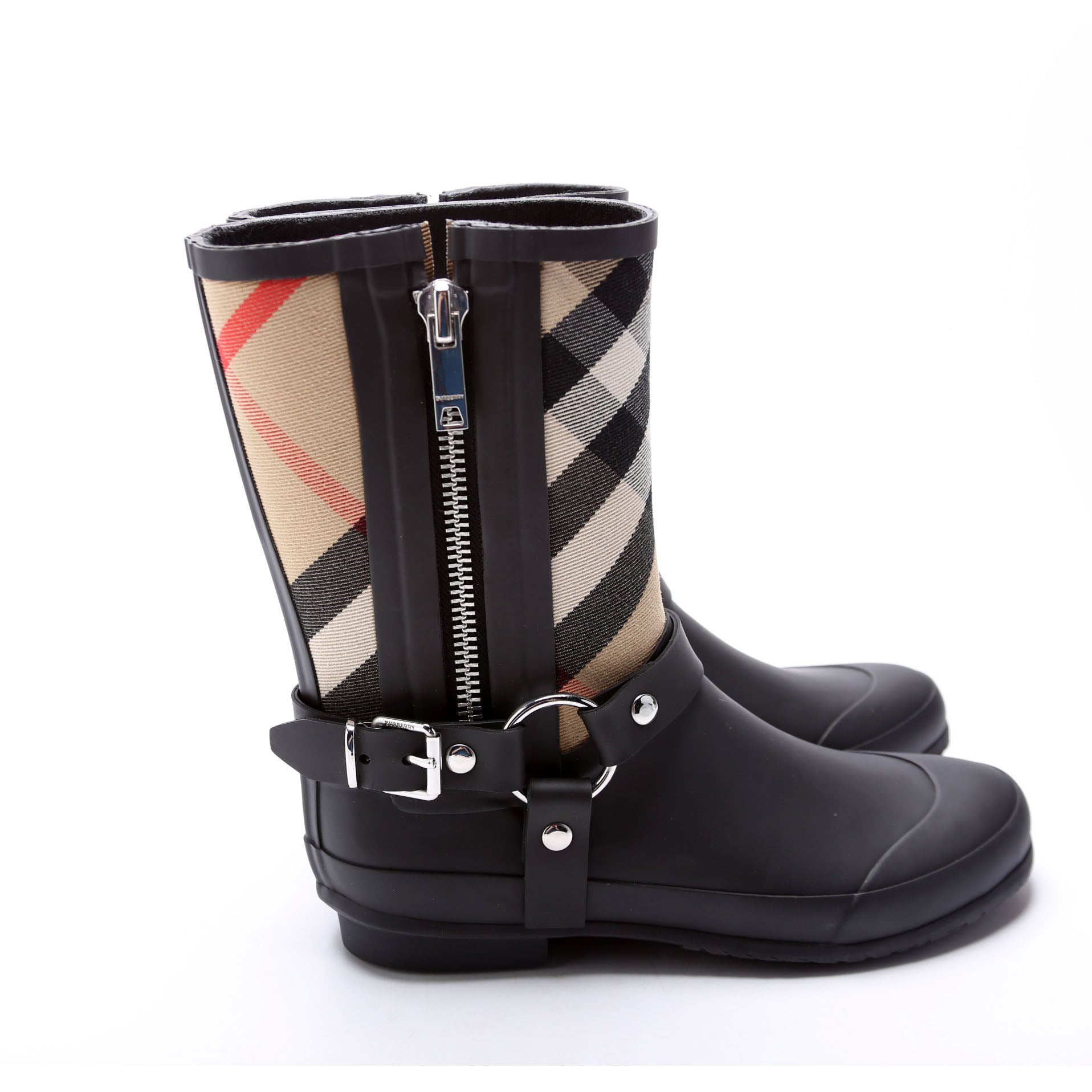 Zane Vintage Check Rain Boots Size 37