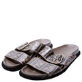 FF Logo Zucca Slides Size 37.5 Brown