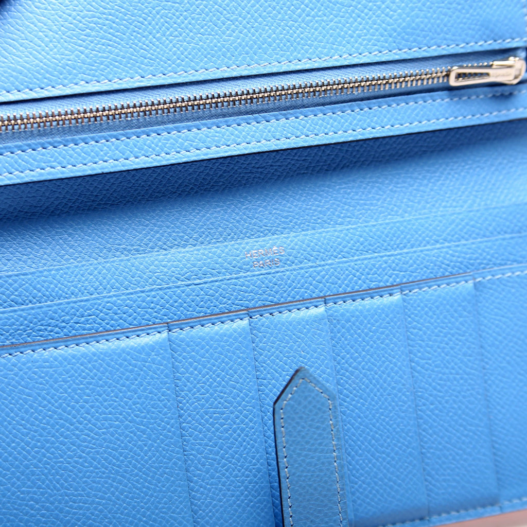 Bearn Wallet Chevre Leather Orange/Blue