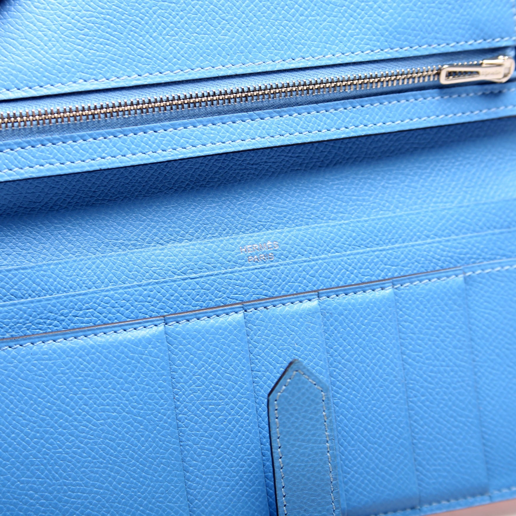 Bearn Wallet Chevre Leather Orange/Blue
