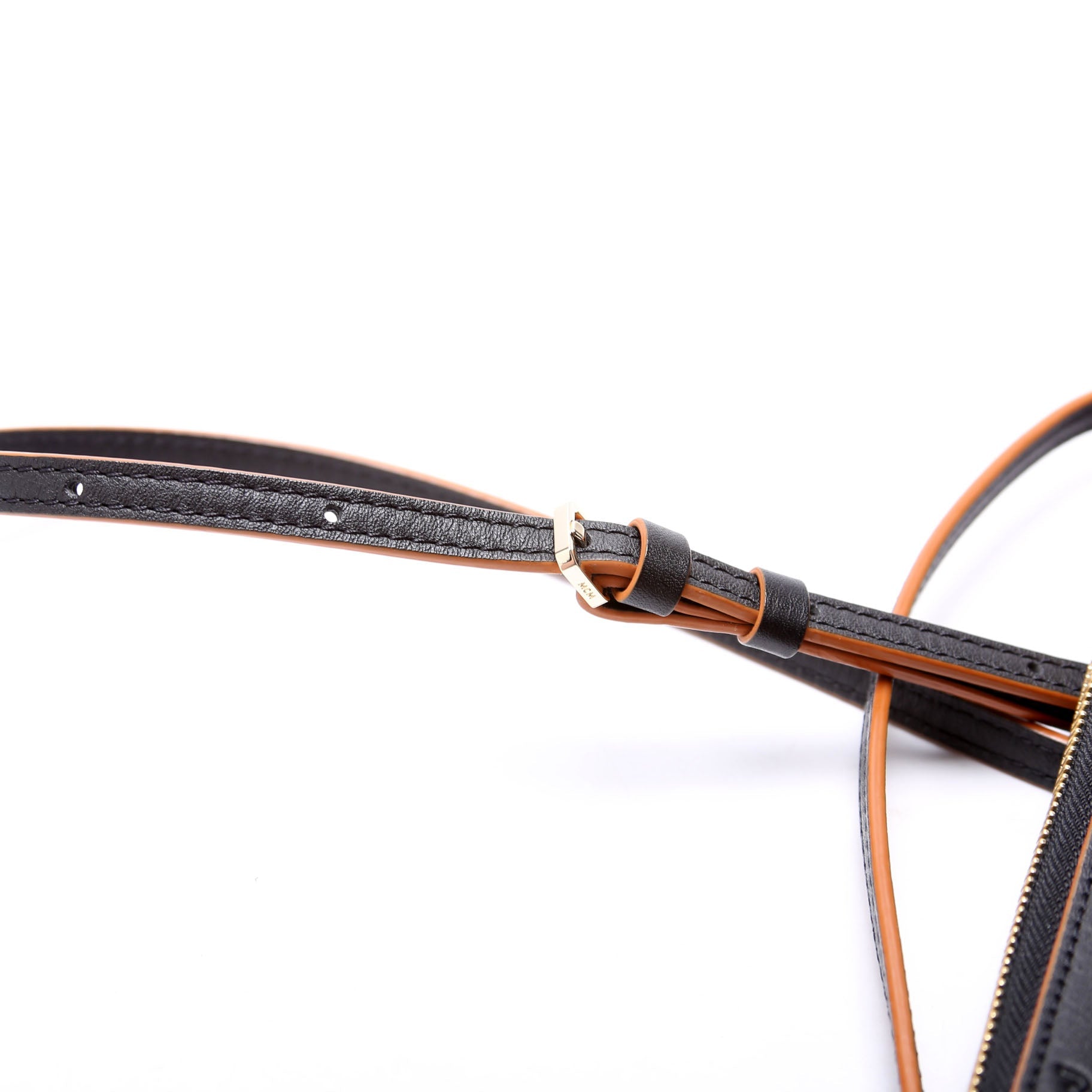 Aren Monogram Leather Crossbody Pouch Black