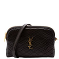 733667 Gaby Zip Pouch Quilted Lambskin Black