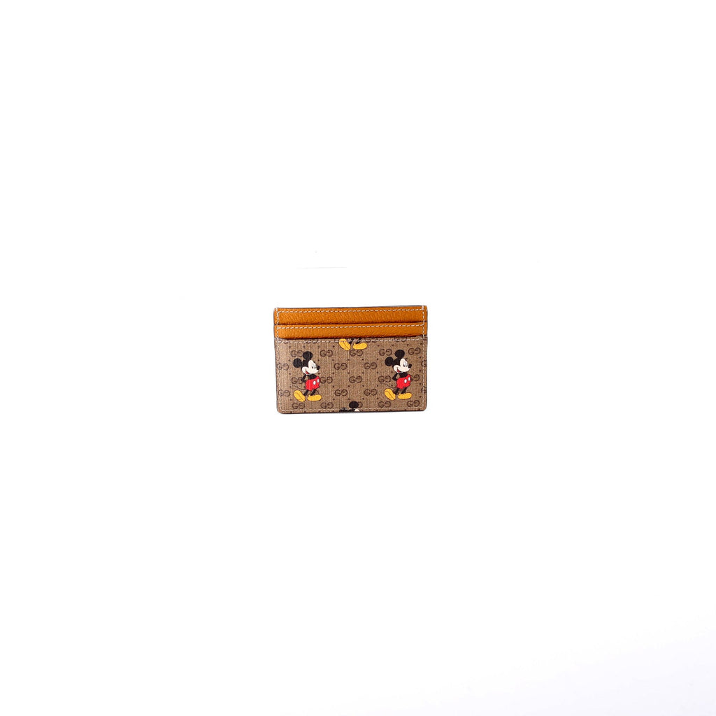 602535 GG Supreme Mickey Card Holder Brown