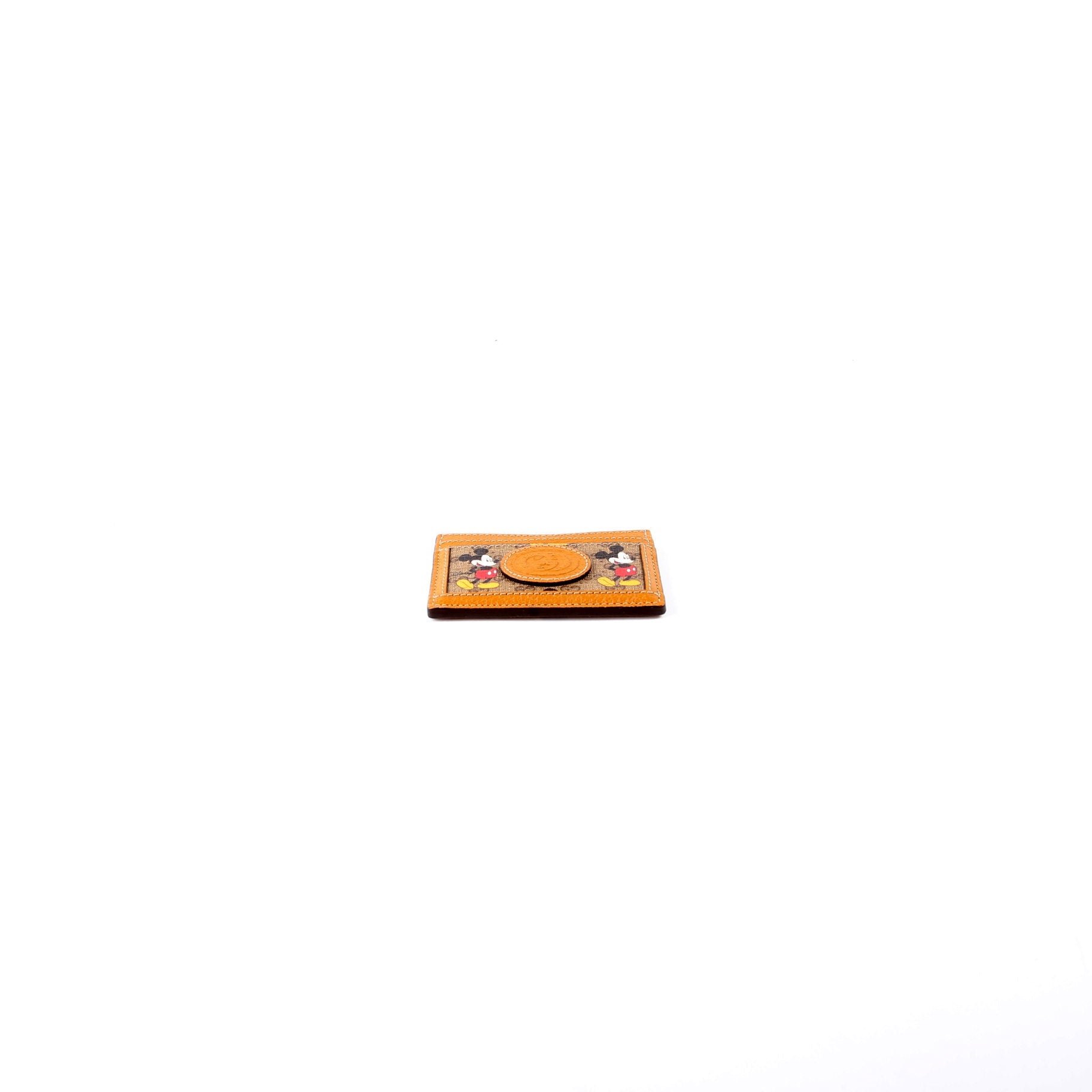 602535 GG Supreme Mickey Card Holder Brown