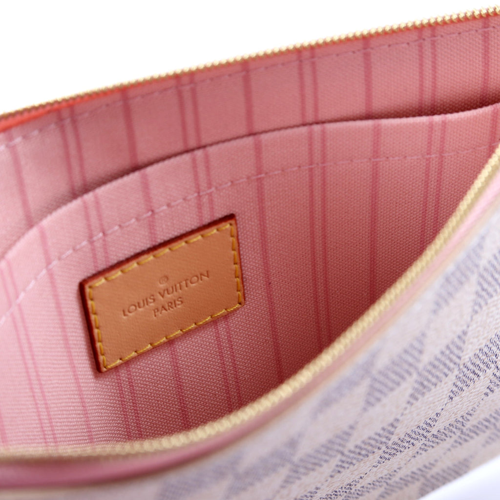 Pochette Only Damier Azur Neverfull Pink