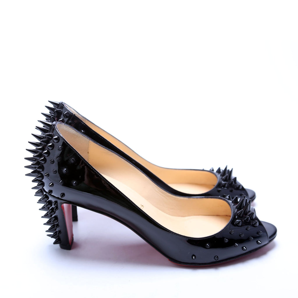 Open Toe Spike Pumps Patent Size 38