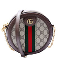550618 Ophidia GG Supreme Round Small Crossbody Brown