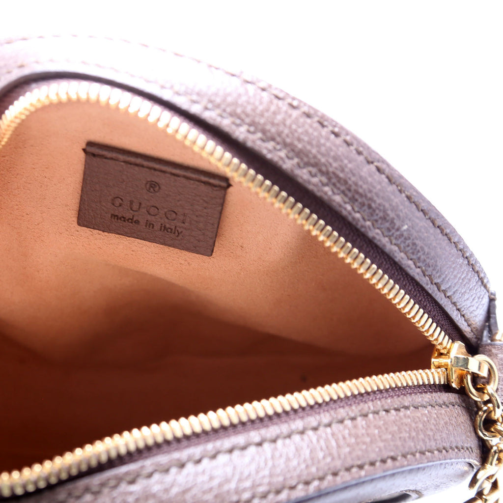 550618 Ophidia GG Supreme Round Small Crossbody Brown