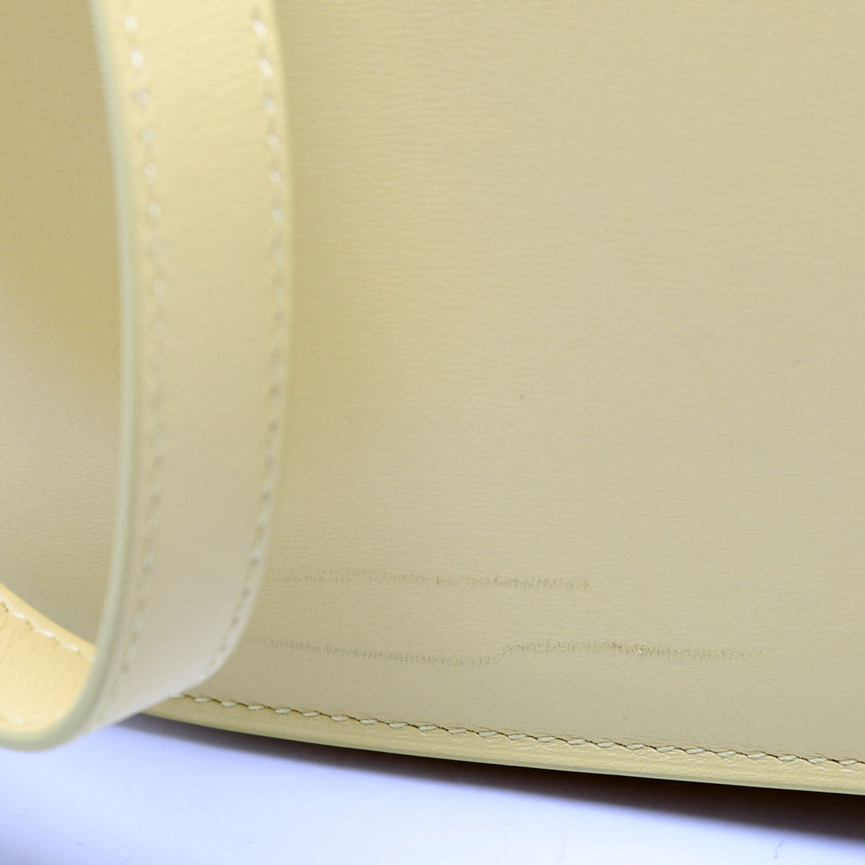 633214 Calfskin Le Carre Satchel Yellow