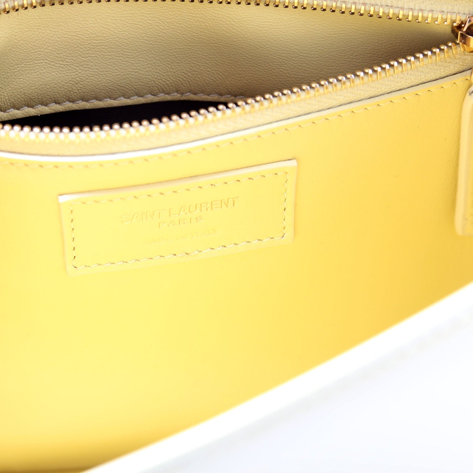 633214 Calfskin Le Carre Satchel Yellow