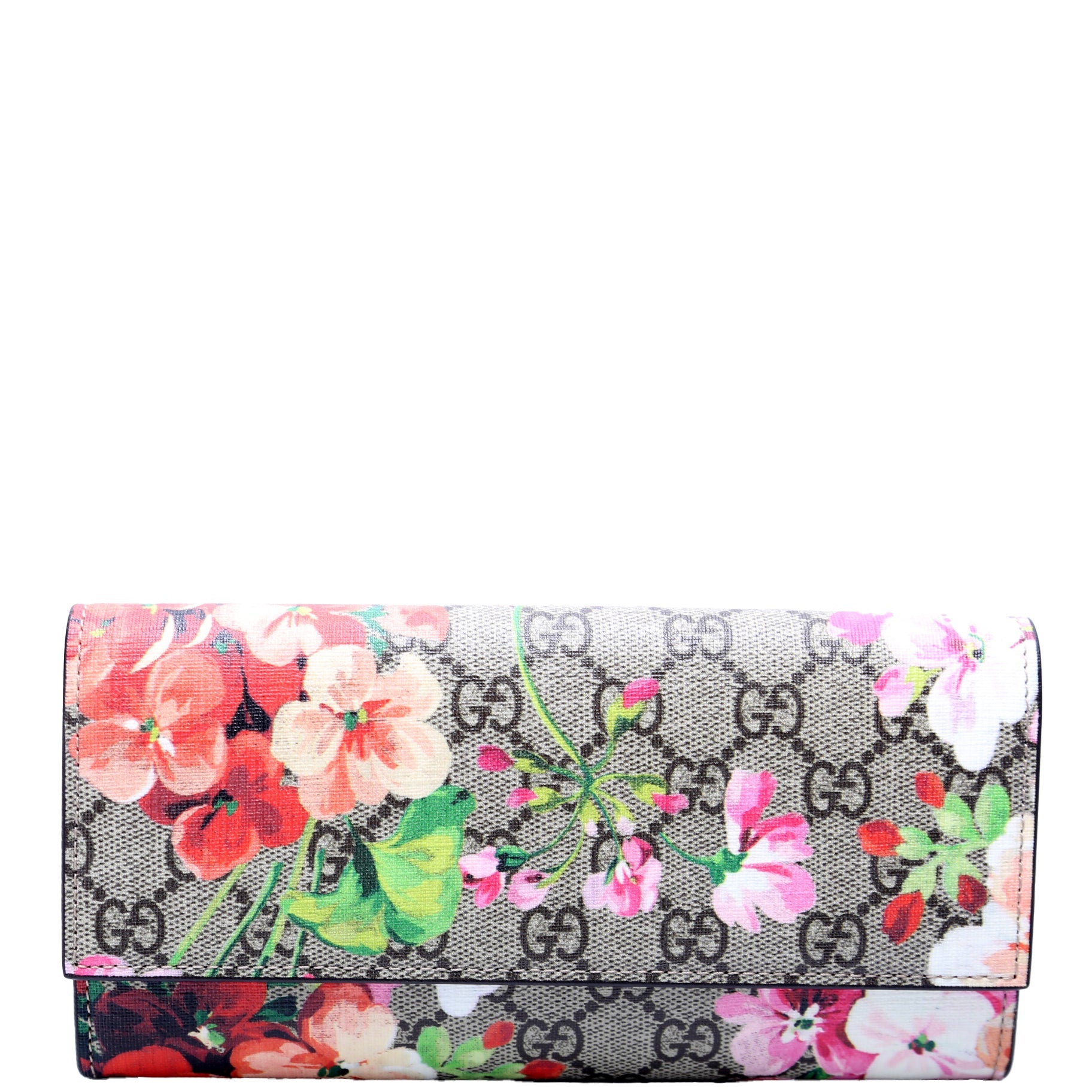 410074 GG Blooms Continental Wallet and Card Case