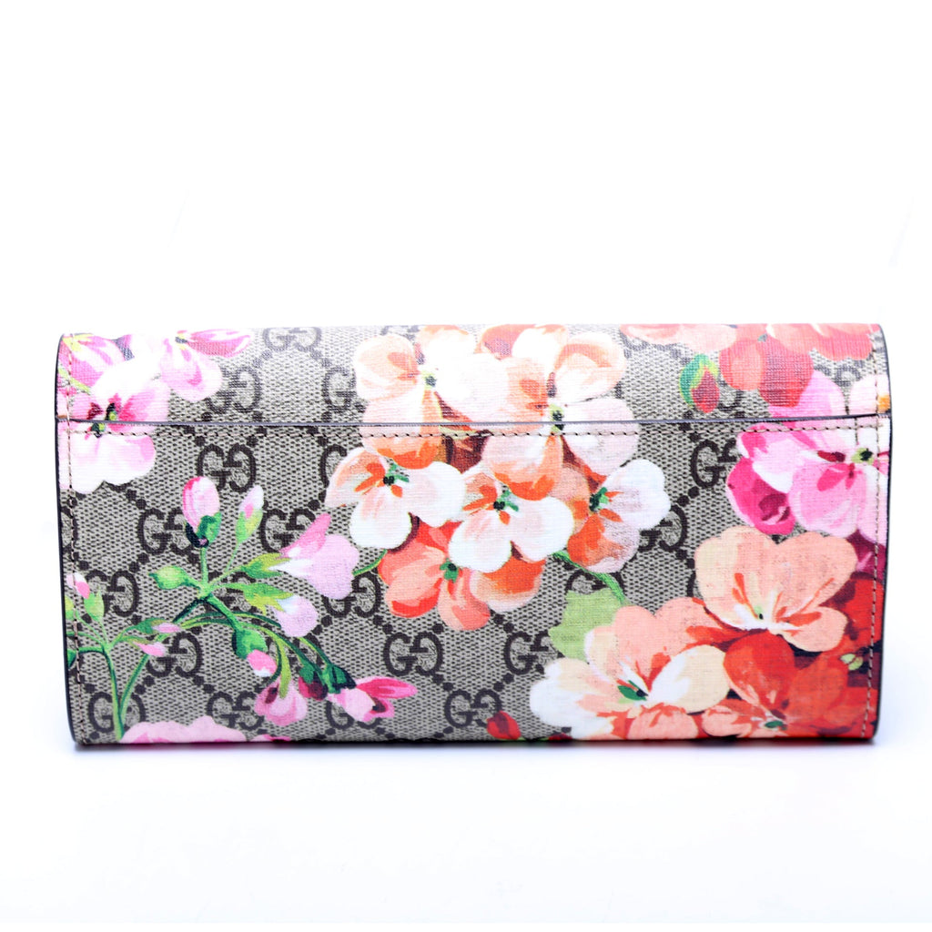 410074 GG Blooms Continental Wallet and Card Case