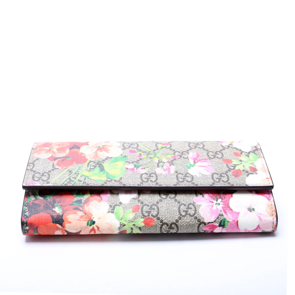410074 GG Blooms Continental Wallet and Card Case