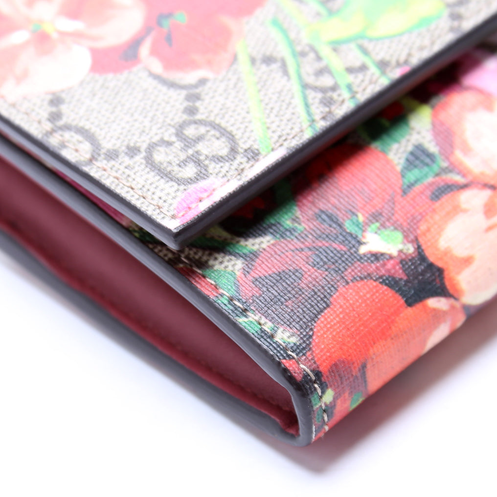 410074 GG Blooms Continental Wallet and Card Case