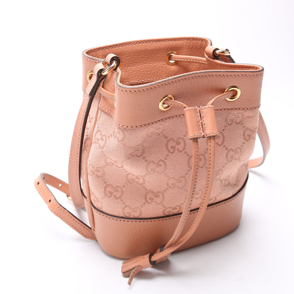Gucci 550620 GG Canvas Ophidia Mini Bucket Pink
