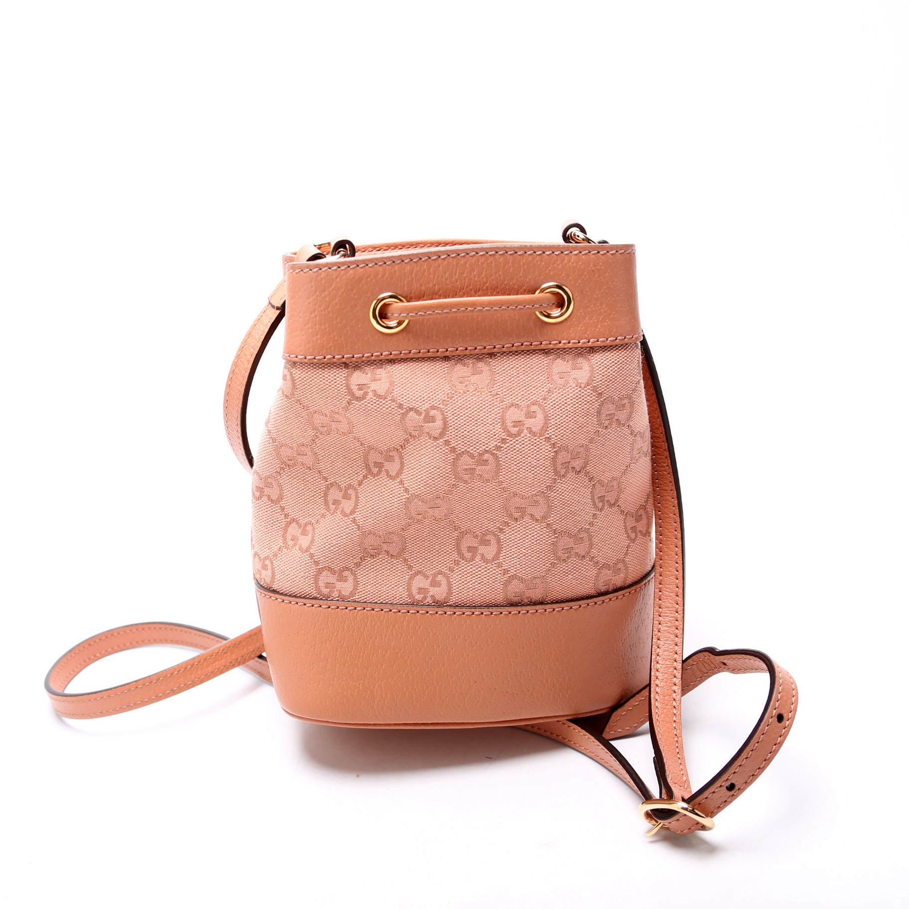 Gucci 550620 GG Canvas Ophidia Mini Bucket Pink