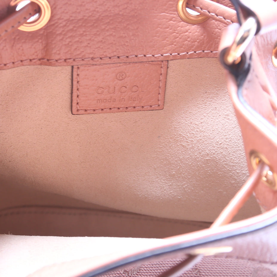 Gucci 550620 GG Canvas Ophidia Mini Bucket Pink