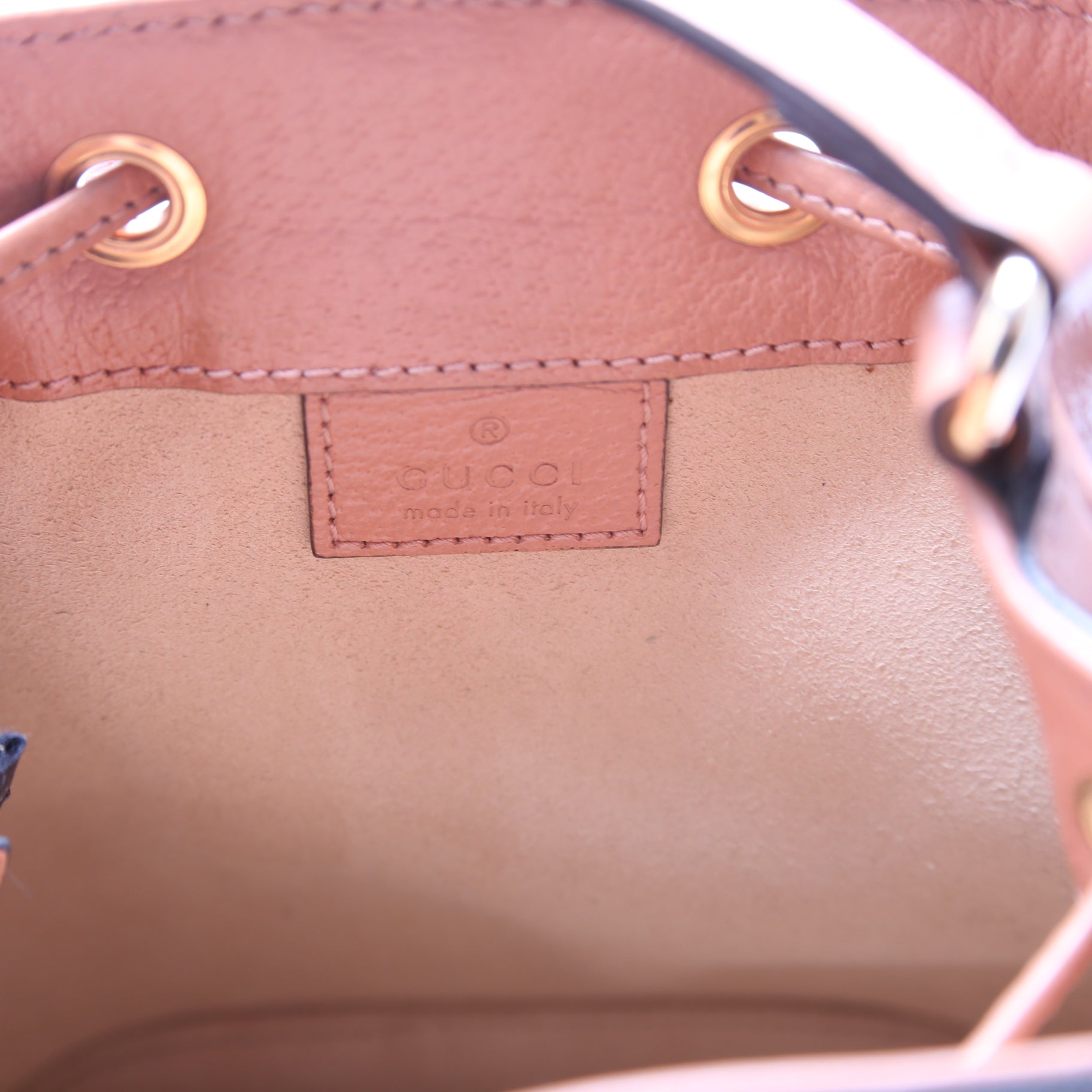 Gucci 550620 GG Canvas Ophidia Mini Bucket Pink