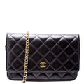 WOC Classic Quilted Lambskin Black