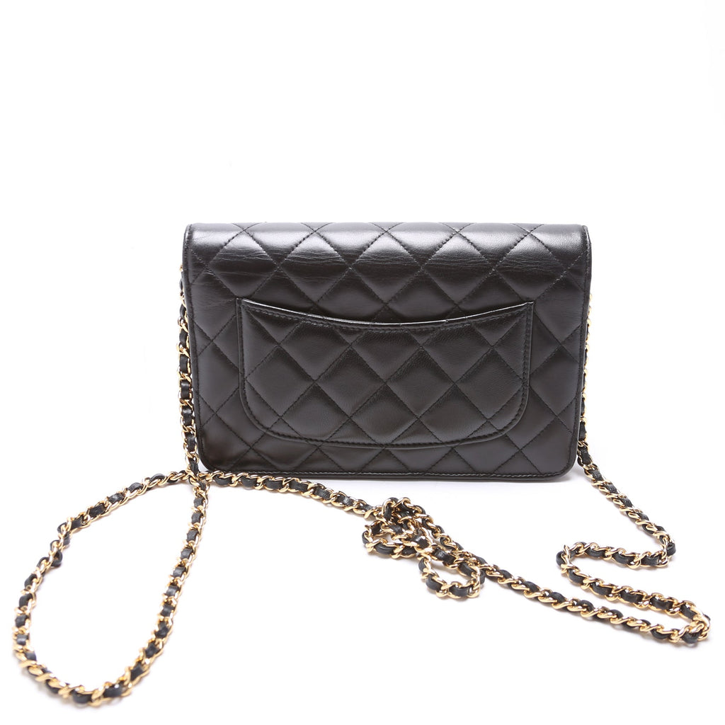 WOC Classic Quilted Lambskin Black