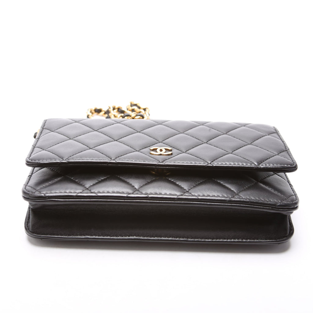 WOC Classic Quilted Lambskin Black
