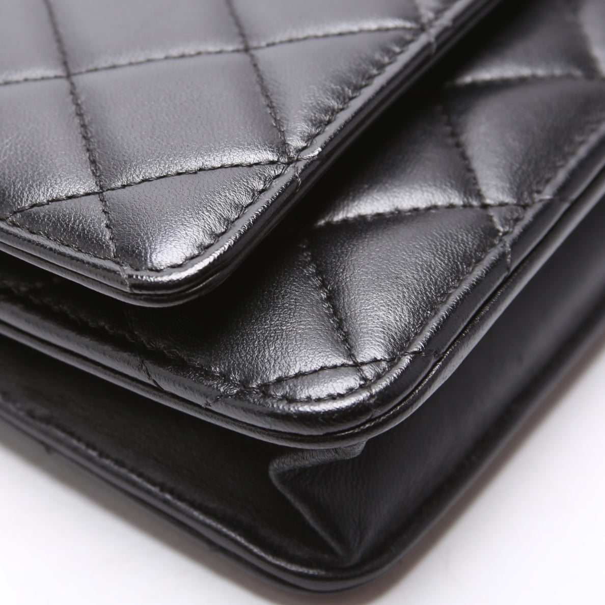 WOC Classic Quilted Lambskin Black