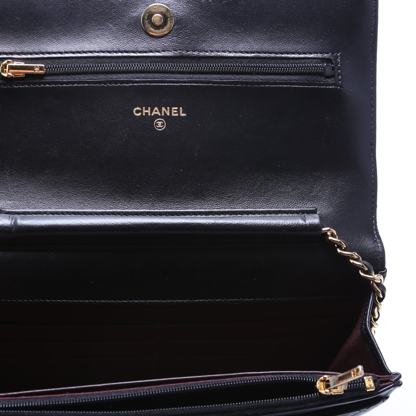 WOC Classic Quilted Lambskin Black