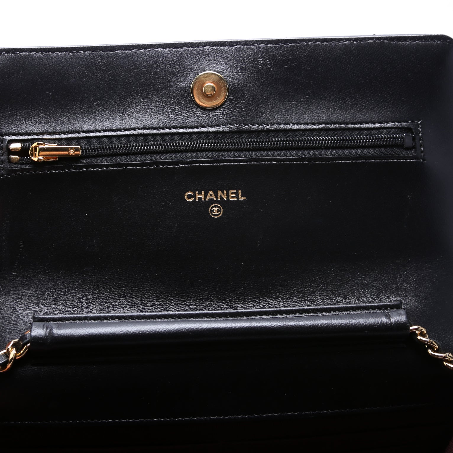 WOC Classic Quilted Lambskin Black