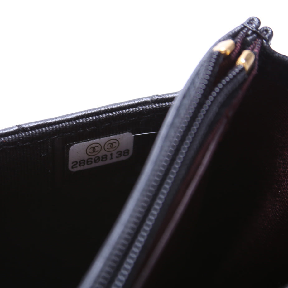 WOC Classic Quilted Lambskin Black