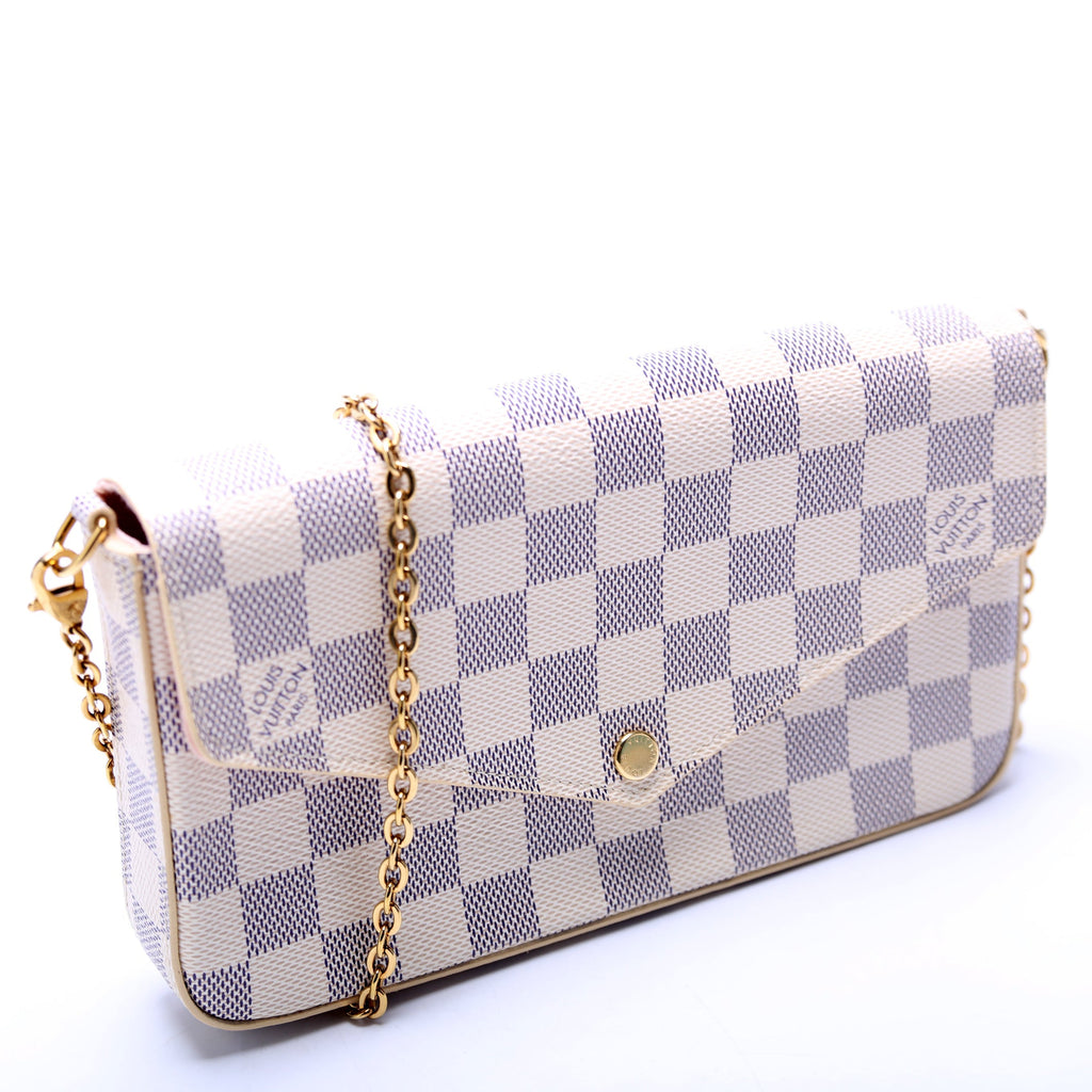 Pochette Felicie Damier Azure Pink