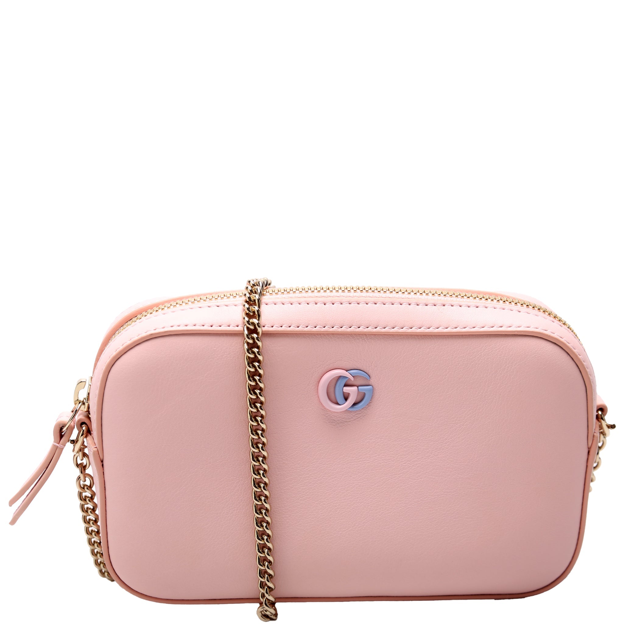 795726 GG Marmont Leather Super Mini Shoulder Bag Pink