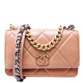 Chanel 19 WOC Quilted Lambskin RFID Brown