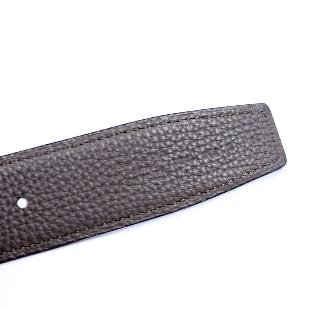 H Reversible Leather Belt Size 85 Grey