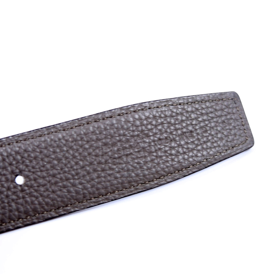 H Reversible Leather Belt Size 85 Grey