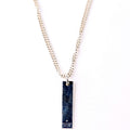 Logo Bar on Ball Chain Necklace 925