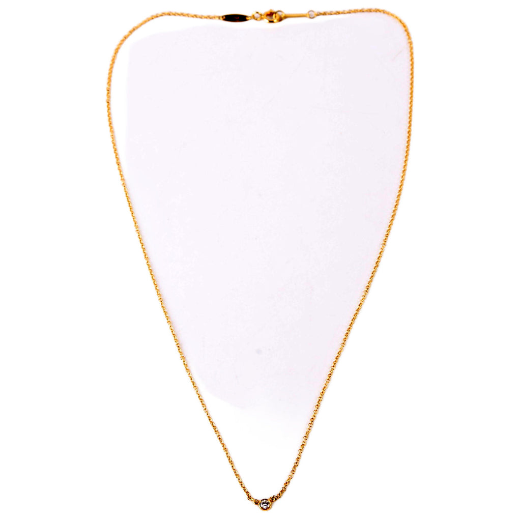 Elsa Peretti Single Diamond By the Yard Necklace 750