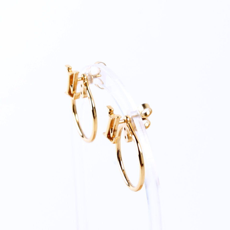 LV Stud Eclipse Hoop Earrings