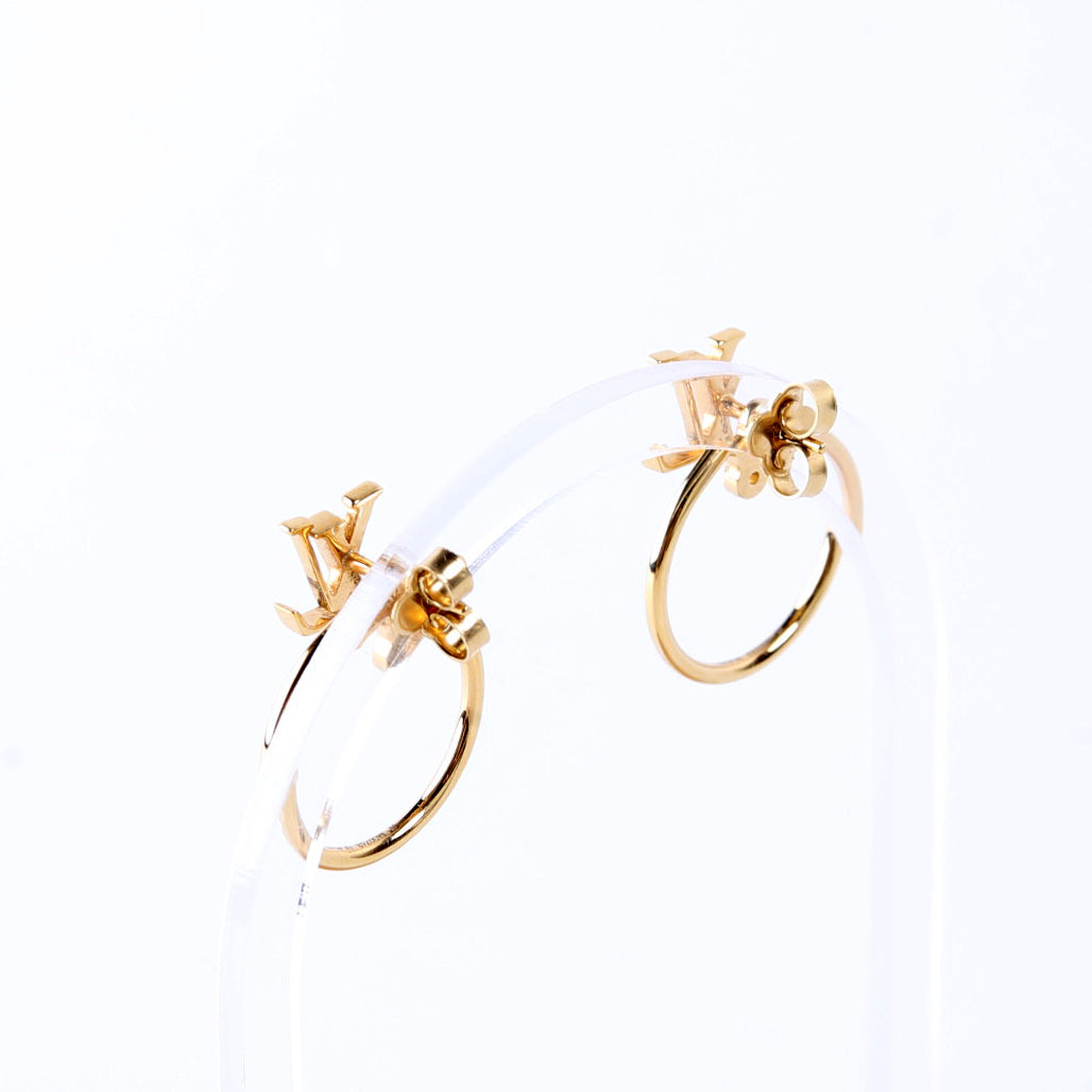 LV Stud Eclipse Hoop Earrings