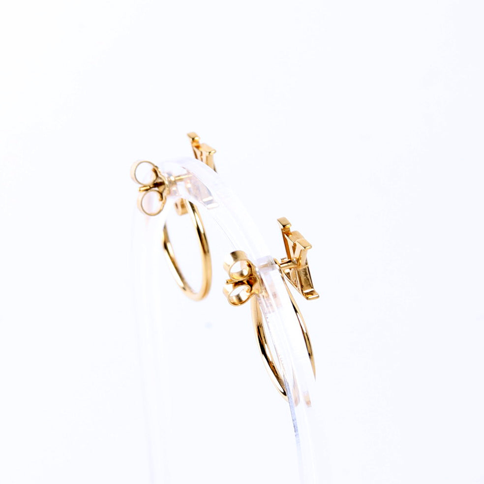 LV Stud Eclipse Hoop Earrings