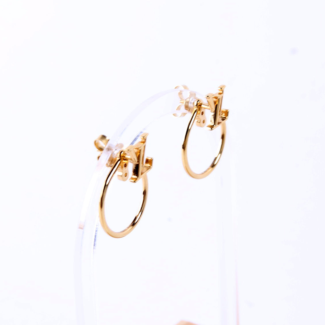 LV Stud Eclipse Hoop Earrings